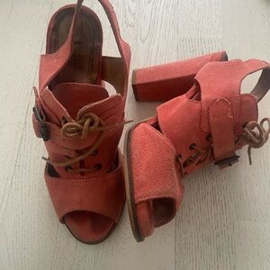 Dolce Vita Coral Suede Heels